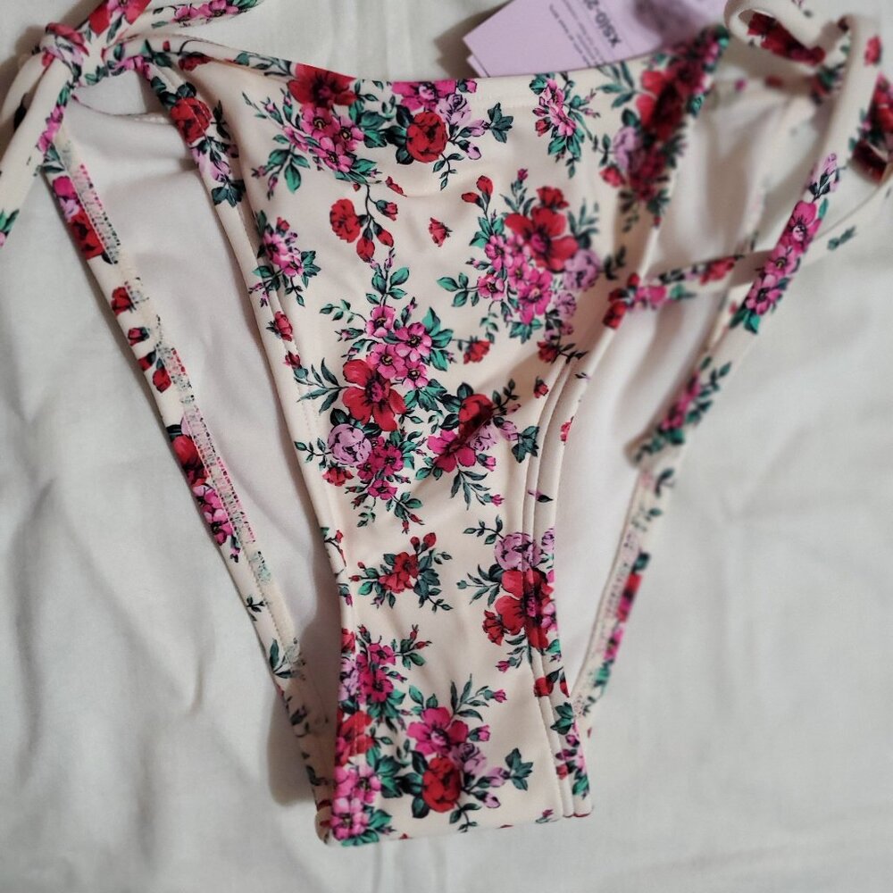 NWT Wild Fable Women's Floral Bikini Bottom Size XS (00) Multicolor Swimwear